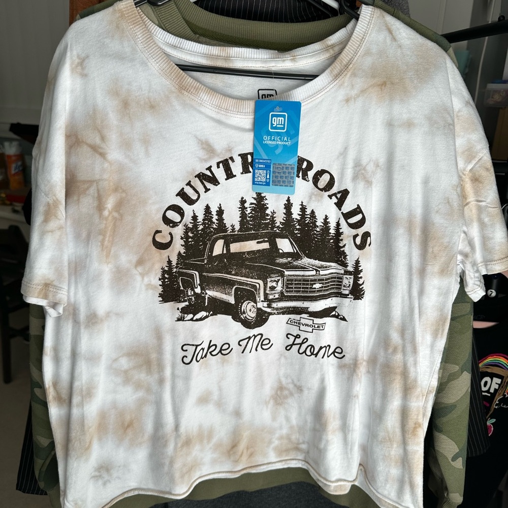 Junior sized XXL Chevy crop top. Brand new with tags